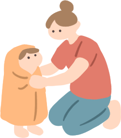 本を読む女子学生のイラスト