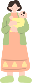 キャッチボールをする親子のイラスト