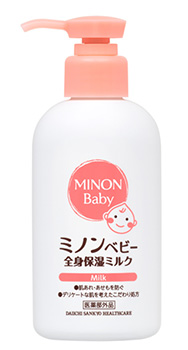 「ミノンベビー全身保湿ミルク」製品写真