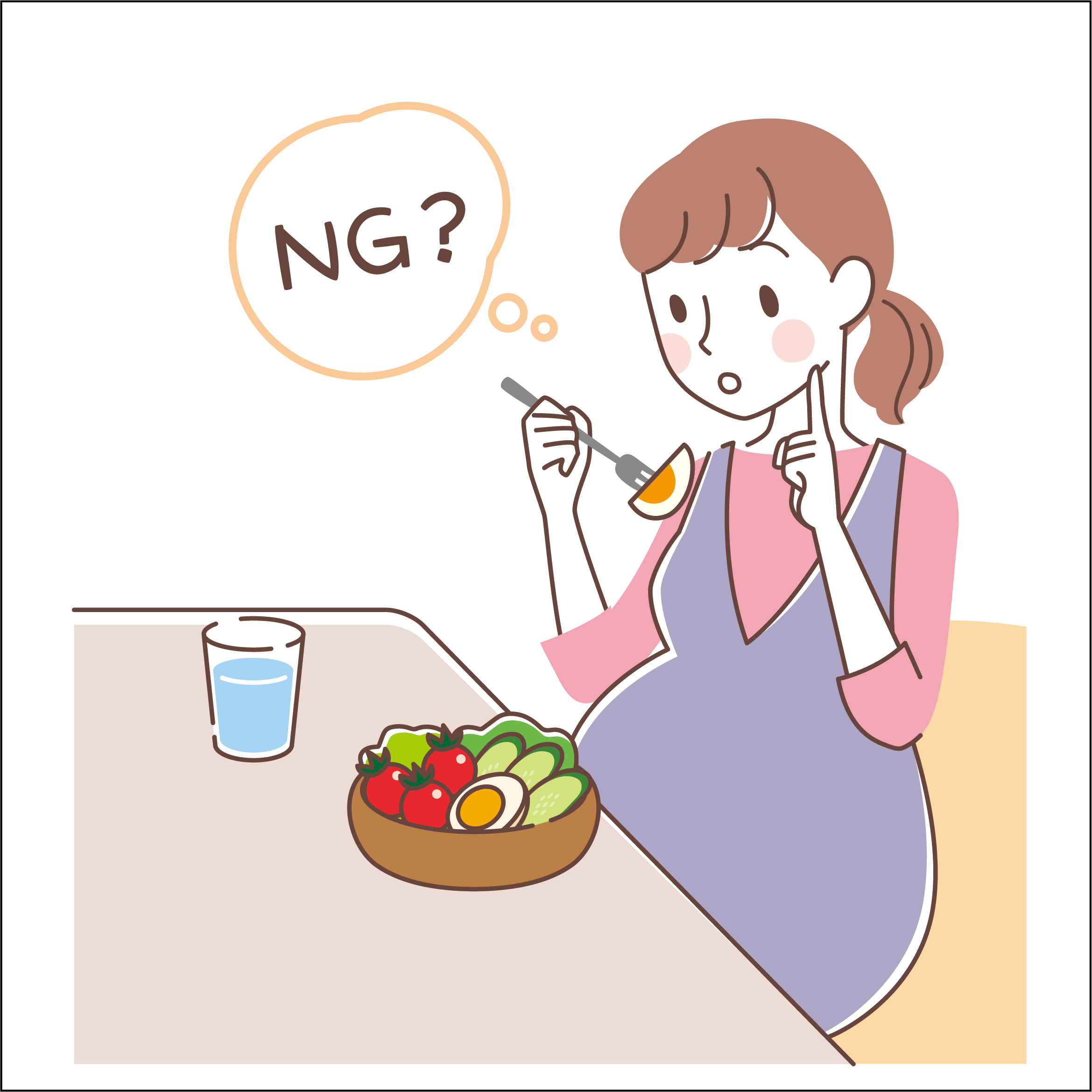 ゆで卵を食べていいか迷っている妊婦さん