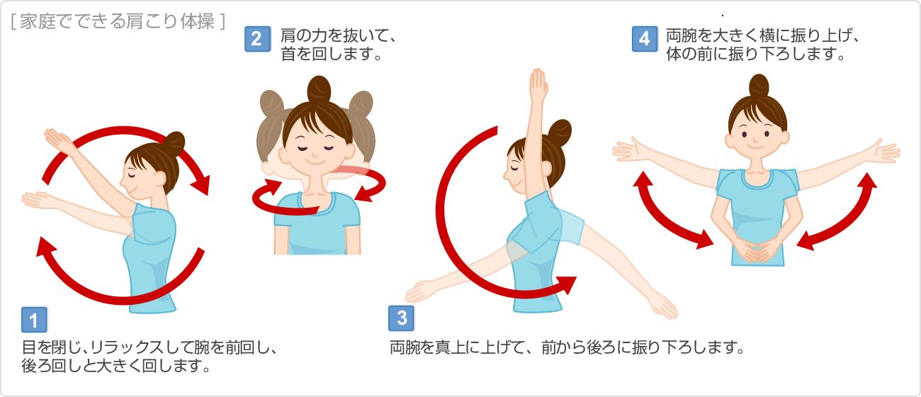 家庭でできる肩こり体操