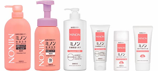 ミノンボディケアシリーズの製品画像