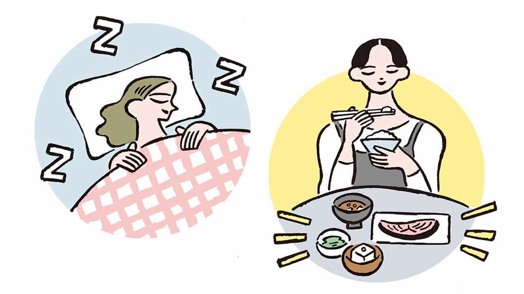 環境の変化が多い時期にはたっぷりの睡眠とバランスの良い食事が何よりも大事