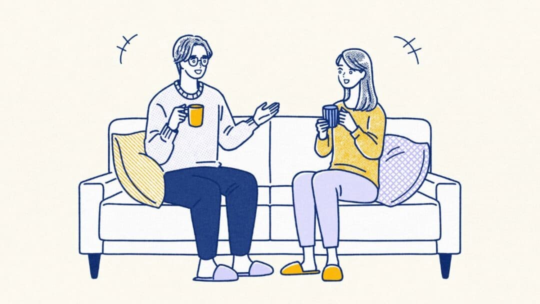 パートナーの会話のイメージイラスト