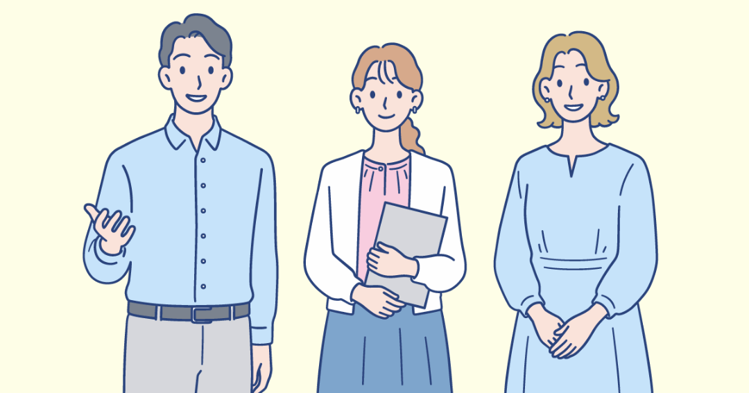 参加者三人のイメージイラスト