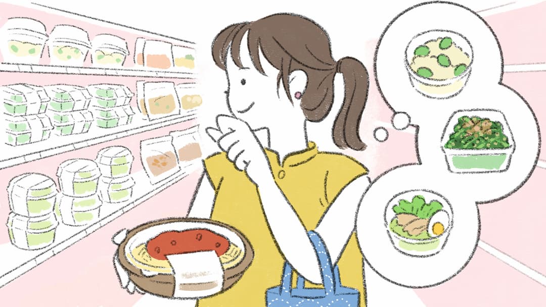 コンビニのメニューに1品追加したイラスト