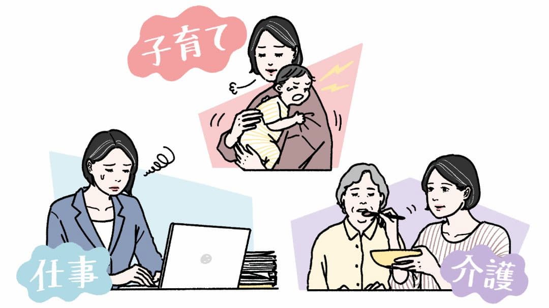 白髪の要因となる生活ストレスのイメージ