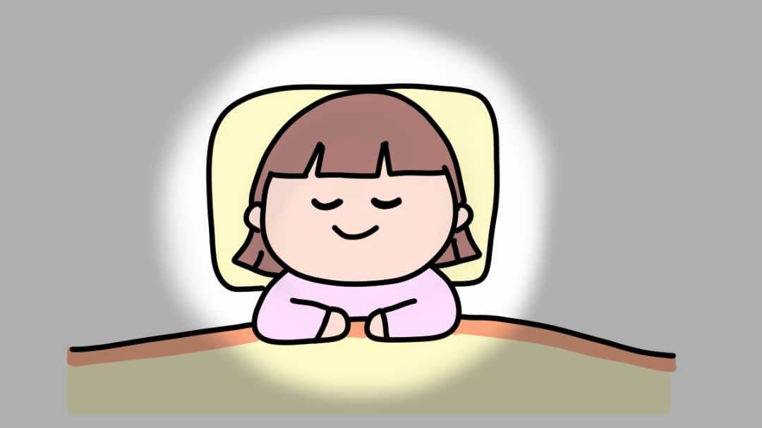 しっかりと睡眠時間を確保して安眠する子どものイメージ