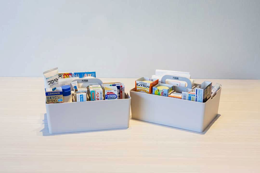 小学生以上のお子さんがいるご家庭の薬箱の例