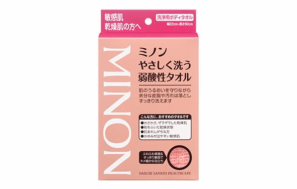 ミノンやさしく洗う弱酸性タオル