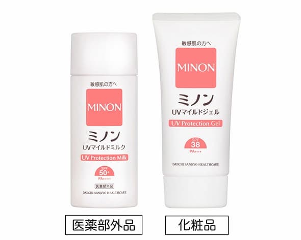 ミノンボディケアシリーズ　UV対策アイテムの製品画像