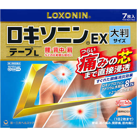 写真：ロキソニンEXテープLのパッケージ