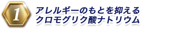 1 アレルギーのもとを抑えるクロモグリク酸ナトリウム