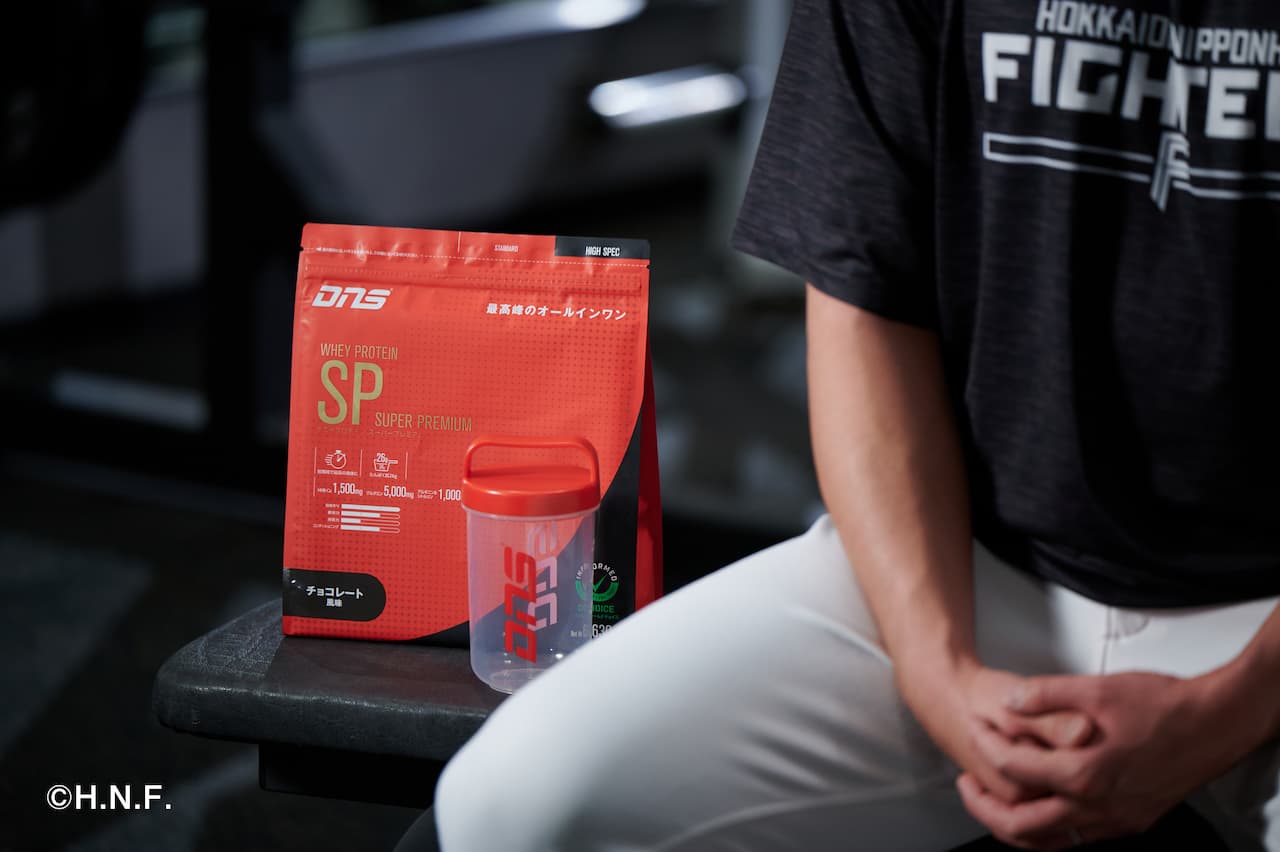 DNS ホエイプロテイン SPを愛用する伊藤大海選手。