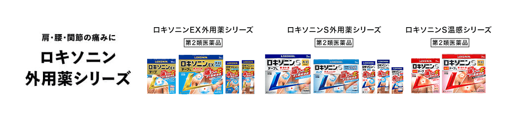 肩・腰・関節の痛みに ロキソニン外用薬シリーズ