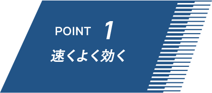 POINT 1 速くよく効く