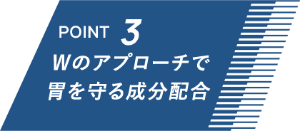 POINT 3 Wのアプローチで胃を守る成分配合