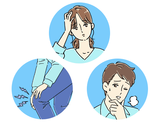 気象病に悩んでいる男性と女性