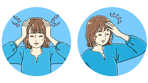 気象病に悩んでいる女性
