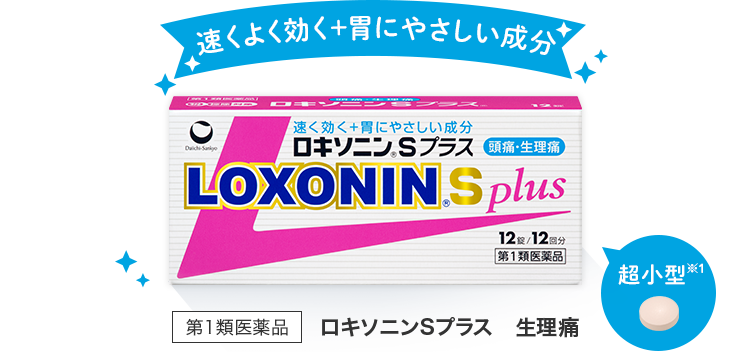 速くよく効く+胃にやさしい成分 ロキソニンSプラス 第1類医薬品 ロキソニンSプラス 生理痛