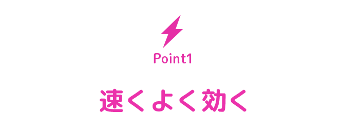 POINT1 速くよく効く