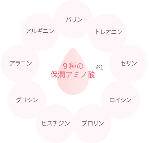 9種の保潤アミノ酸