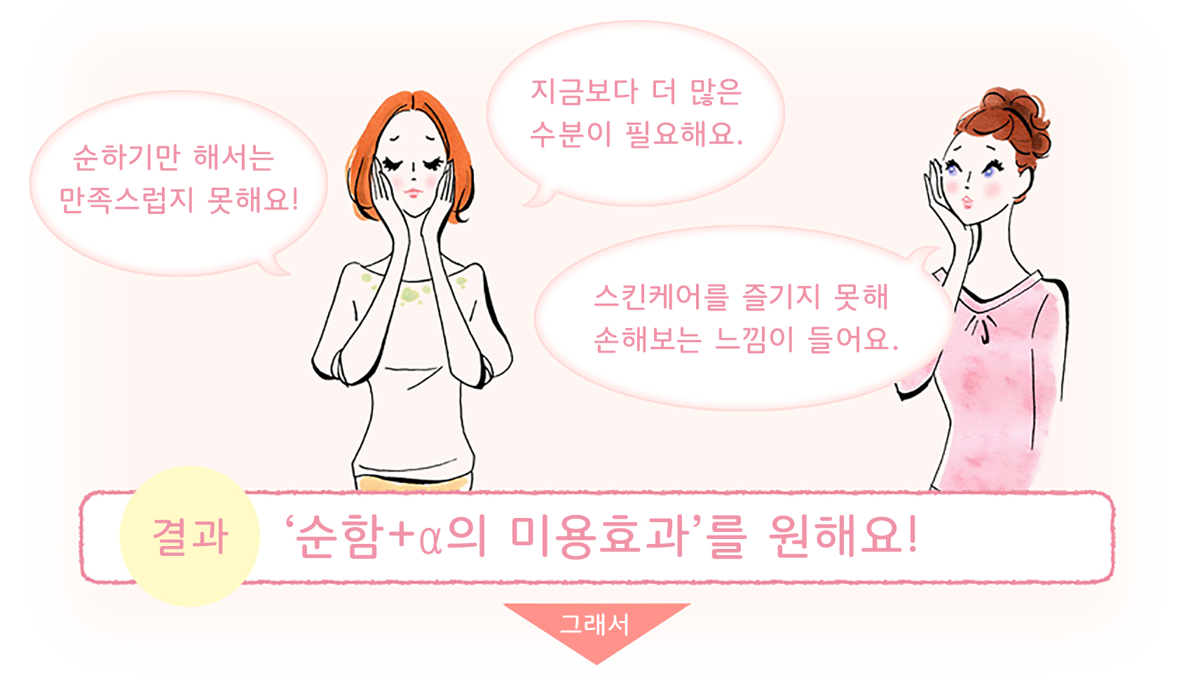 민감성피부·건성피부이신 분들의 이러한 의견들을 반영하여 개발되었습니다!