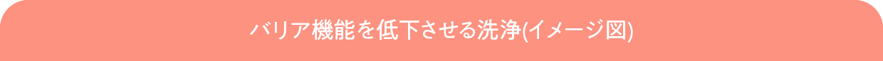 バリア機能を低下させる洗浄(イメージ図)