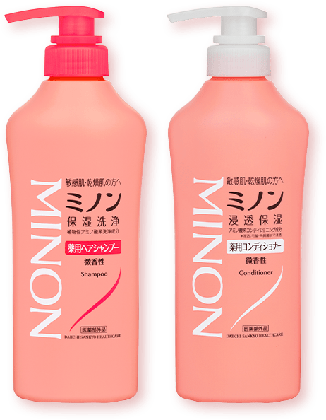 ミノン薬用ヘアシャンプー ミノン薬用コンディショナーの製品画像