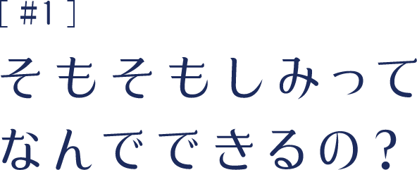 #1 そもそもシミってなんでできるの？