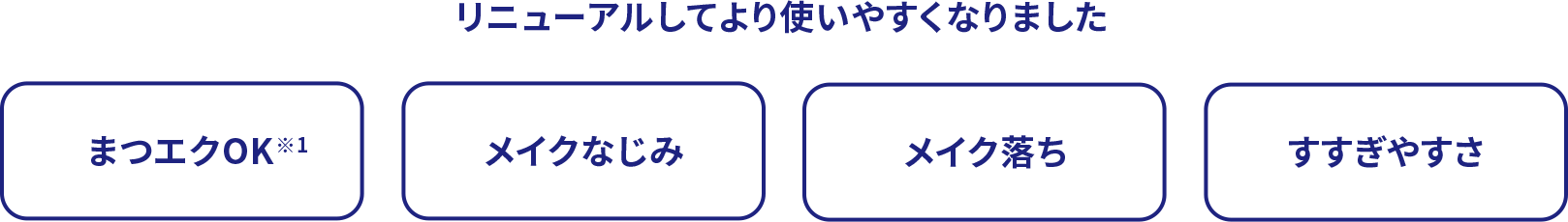 リニューアルしてより使いやすくなりました　まつエクOK※1　メイクなじみ　メイク落ち　すすぎやすさ