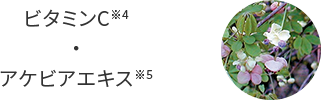 ビタミンC※1・アケビアエキス※2